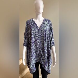 NOA NOA Women's Rayon v-Neck Top Tunic Shirt Size Large